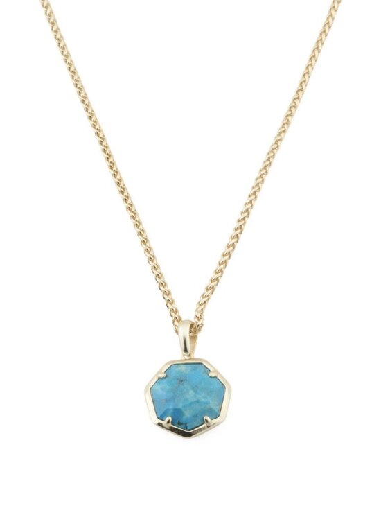 Kendra Scott Jewelry - KENDRA SCOTT Gold Cynthia Turquoise Short Pendant Necklace